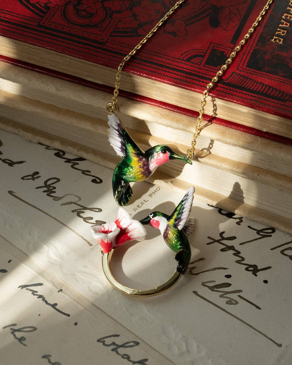 Bill Skinner Hummingbird Ring -säädettävä sormus
