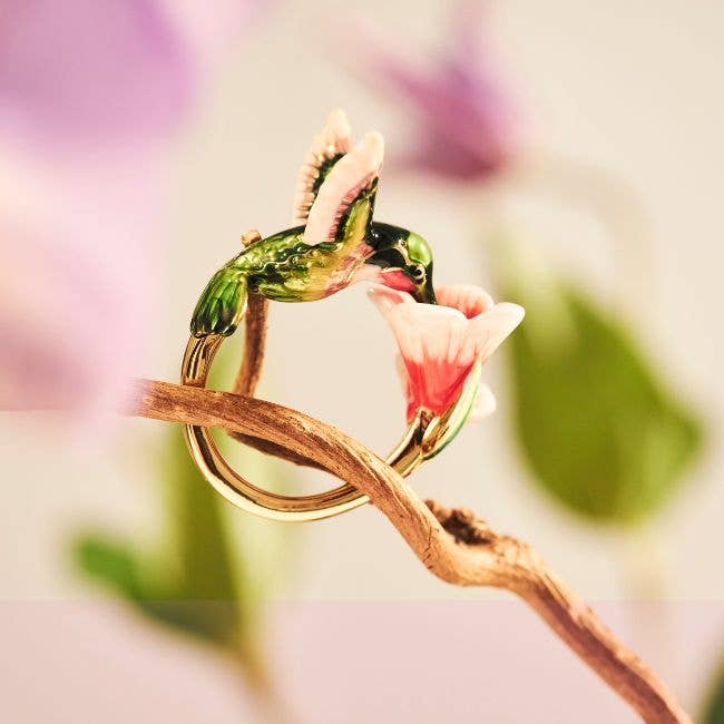 Bill Skinner Hummingbird Ring -säädettävä sormus