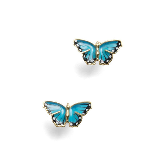 Bill Skinner Blue Butterfly Studs -nappikorvakorut