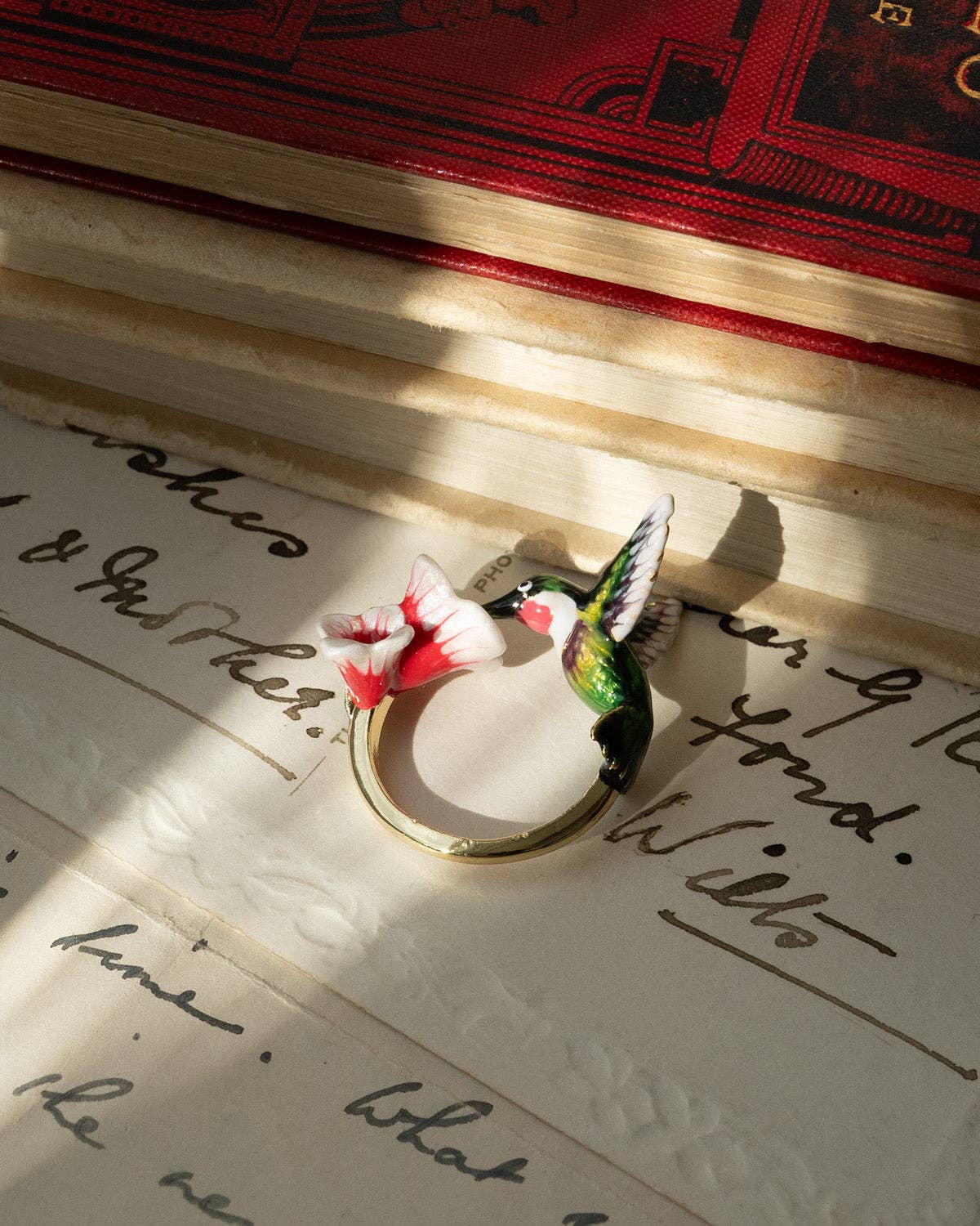 Bill Skinner Hummingbird Ring -säädettävä sormus