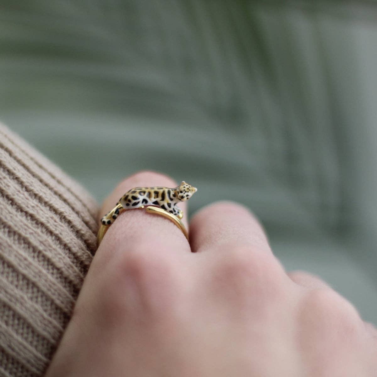 Bill Skinner Clouded Leopard Open Ring -säädettävä sormus