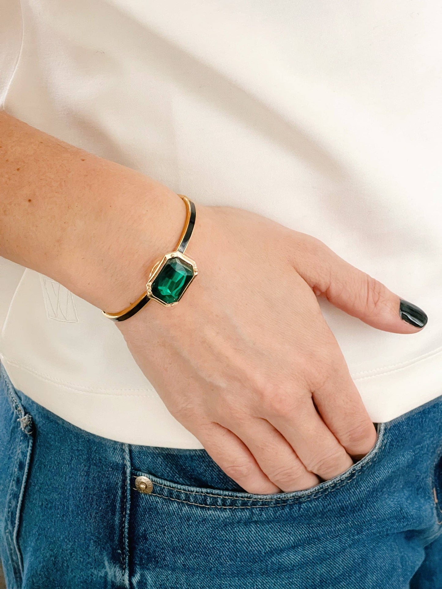 The Shoelace Brand Black Gold Cuff -rannekoru