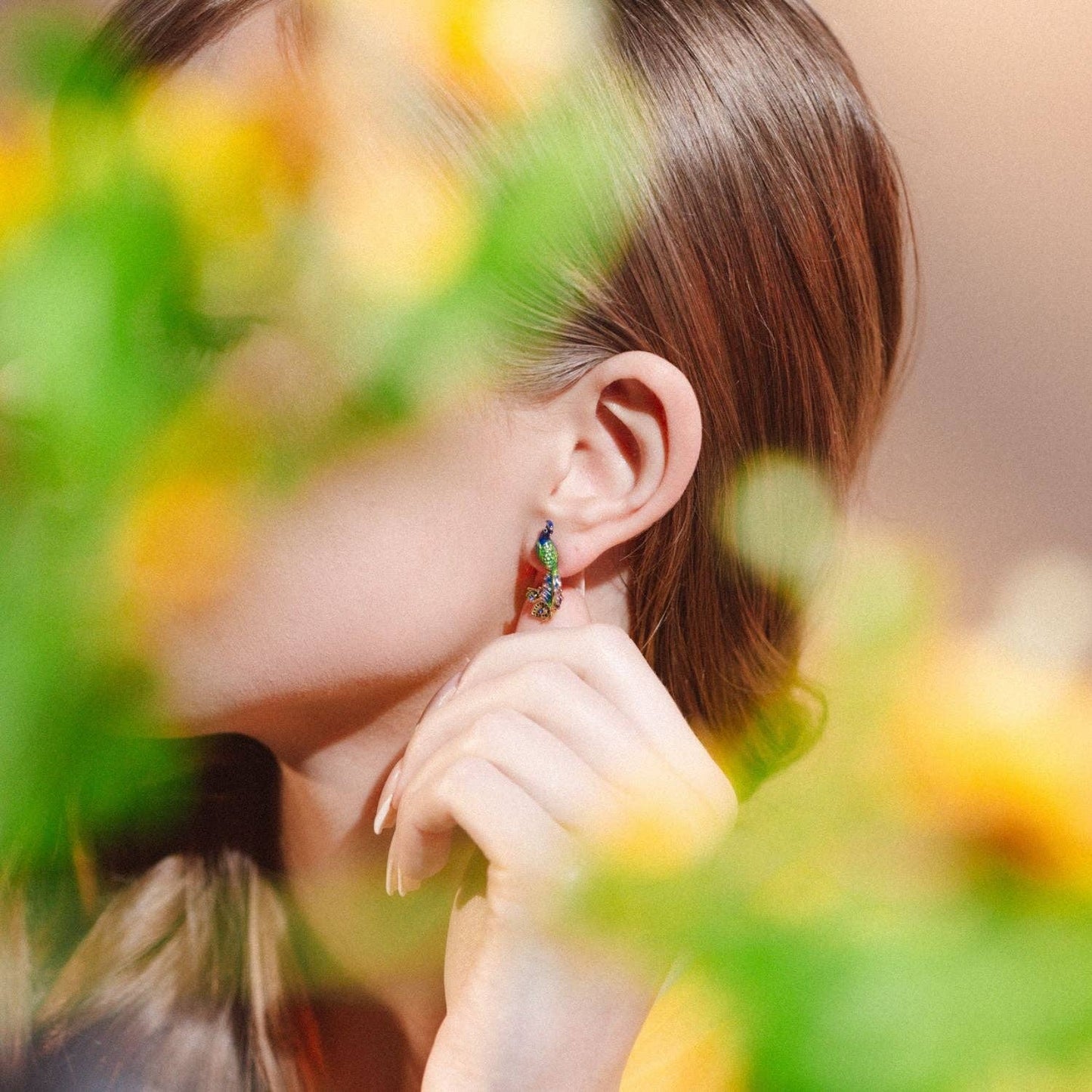 Bill Skinner Peacock Studs -nappikorvakorut