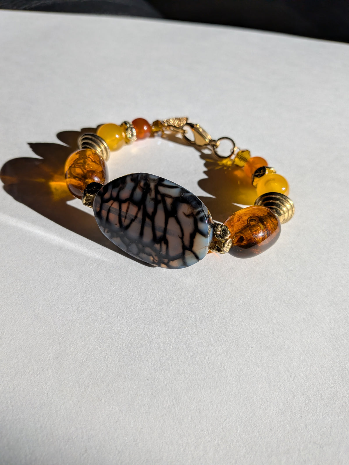 Adeljé Boho Black Stone Bracelet